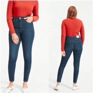 Everlane Womens Blue High Rise Skinny Jeans 25 Ankle Length